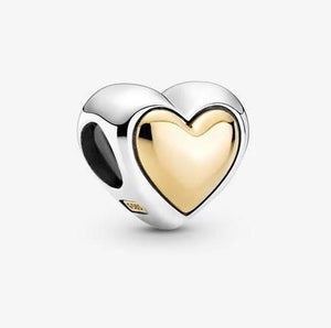 Pandora Domed Golden Heart Charm - Fifth Avenue Jewellers