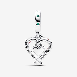 Pandora Double Candy Cane Heart Christmas Dangle Charm - Fifth Avenue Jewellers