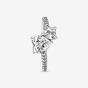 Pandora Double Heart Sparkling Ring - Fifth Avenue Jewellers