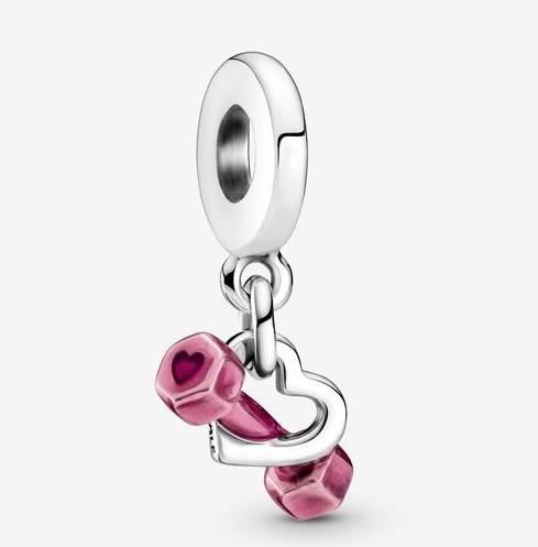 Pandora Dumbbell & Heart Dangle Charm - Fifth Avenue Jewellers