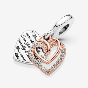 Pandora Entwined Hearts Double Dangle Charm - Fifth Avenue Jewellers