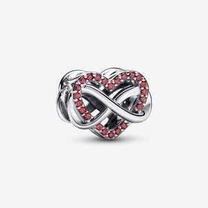 Pandora Family Infinity Red Heart Charm - Fifth Avenue Jewellers