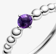 Load image into Gallery viewer, Pandora February Purple Beaded Ring - Fifth Avenue Jewellers
