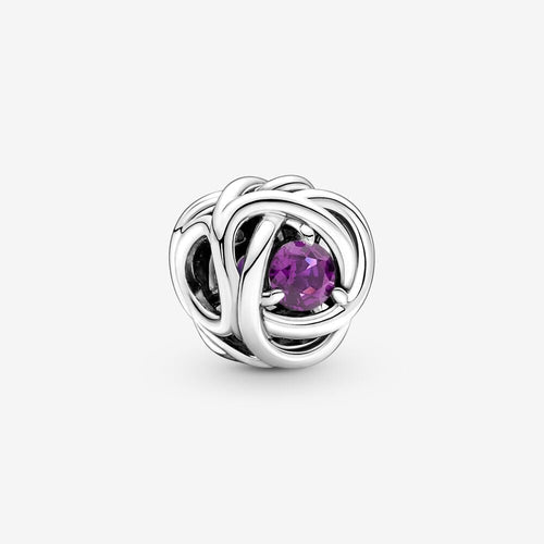 Pandora February Purple Eternity Circle Charm - Fifth Avenue Jewellers