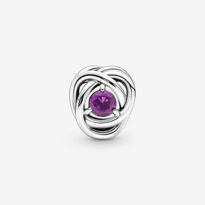 Pandora February Purple Eternity Circle Charm - Fifth Avenue Jewellers