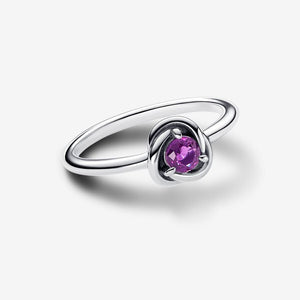 Pandora February Purple Eternity Circle Ring - Fifth Avenue Jewellers