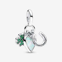 Load image into Gallery viewer, Pandora Four Leaf Clover, Heart and Horseshoe Triple Dangle Charm - Fifth Avenue Jewellers

