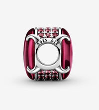 Load image into Gallery viewer, Pandora Fuchsia Rose Oval Cabochon Charm - Fifth Avenue Jewellers
