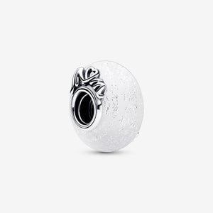 Pandora Glittery White Murano Glass Mum & Love Charm - Fifth Avenue Jewellers