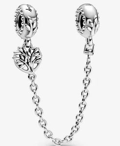 Pandora Heart Family Tree Safety Chain - Fifth Avenue Jewellers