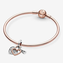 Load image into Gallery viewer, Pandora Heart Padlock Double Dangle Charm - Fifth Avenue Jewellers
