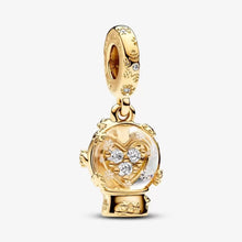Load image into Gallery viewer, Pandora Heart Snowflake Snow Globe Dangle Charm - Fifth Avenue Jewellers
