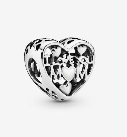Pandora I Love You Mom Heart Charm - Fifth Avenue Jewellers