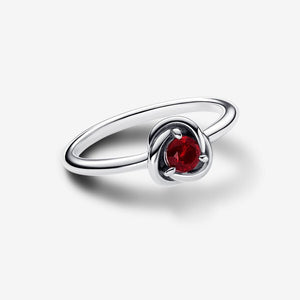 Pandora January Red Eternity Circle Ring - Fifth Avenue Jewellers