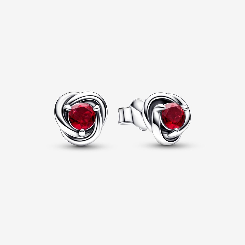 Pandora July Crystal Birthstone Eternity Circle Stud Earrings - Fifth Avenue Jewellers