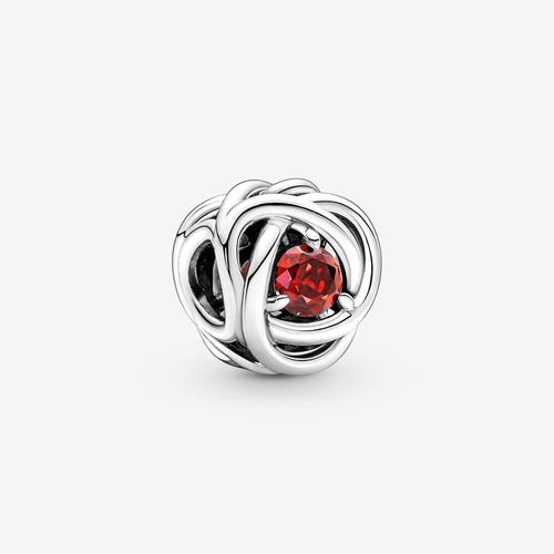 Pandora July True Red Eternity Circle Charm - Fifth Avenue Jewellers