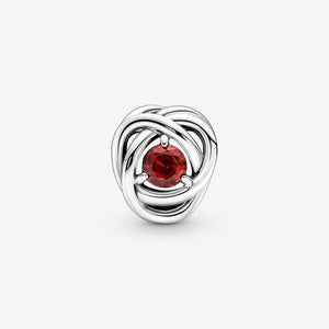Pandora July True Red Eternity Circle Charm - Fifth Avenue Jewellers