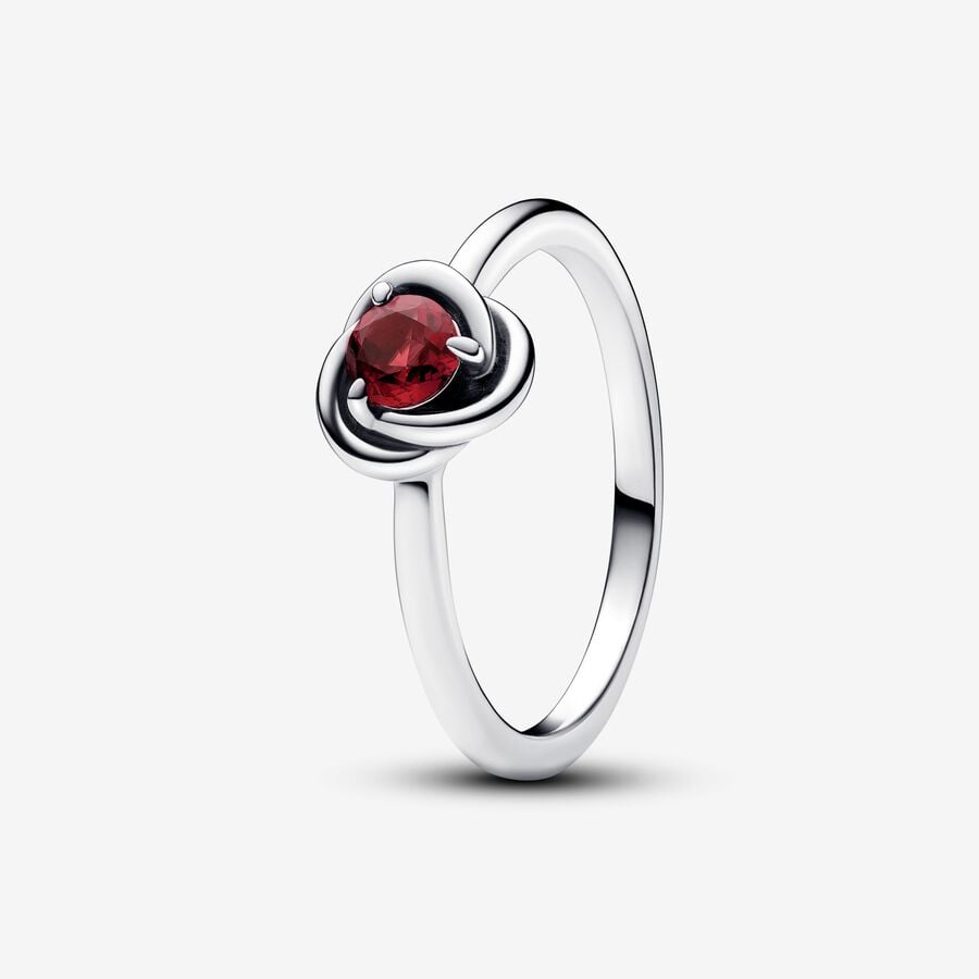 Pandora July True Red Eternity Circle Ring - Fifth Avenue Jewellers