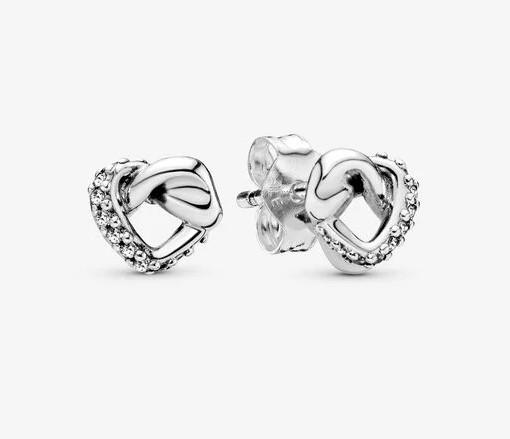 Sparkling freehand deals heart stud earrings