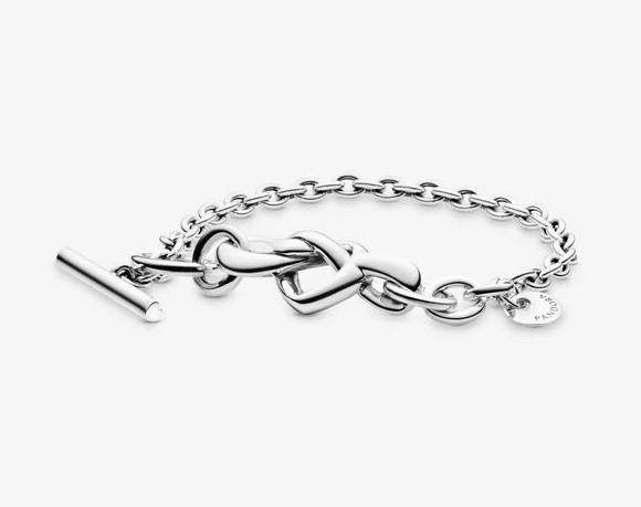 Pandora Knotted Heart T-Bar Bracelet - Fifth Avenue Jewellers