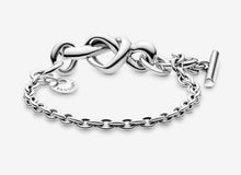 Load image into Gallery viewer, Pandora Knotted Heart T-Bar Bracelet - Fifth Avenue Jewellers
