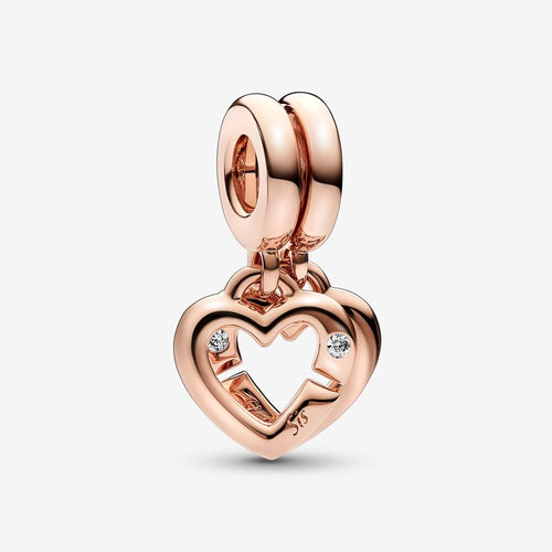 Pandora Linked Sister Hearts Split Dangle Charm - Fifth Avenue Jewellers