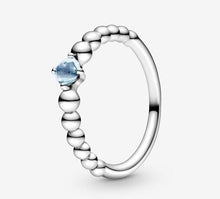 Load image into Gallery viewer, Pandora March Aqua Blue Beaded Ring - Fifth Avenue Jewellers
