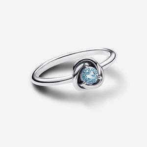 Pandora March Sea Aqua Blue Eternity Circle Ring - Fifth Avenue Jewellers
