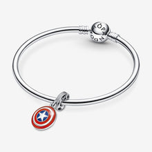 Load image into Gallery viewer, Pandora Marvel The Avengers Captain America Shield Dangle Charm - Fifth Avenue Jewellers
