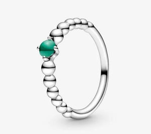Pandora May Rainforest Green Beaded Ring - Fifth Avenue Jewellers