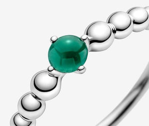Pandora May Rainforest Green Beaded Ring - Fifth Avenue Jewellers