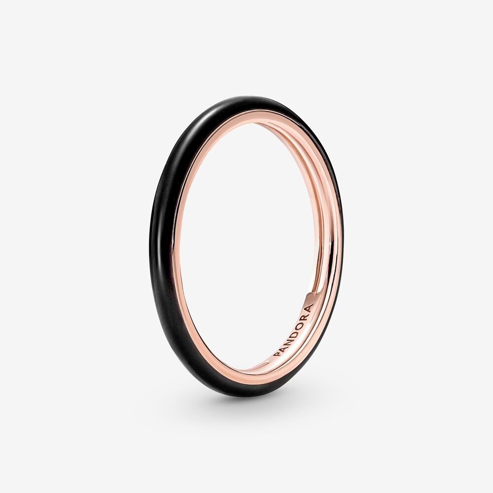 Pandora Me Black Enamel Ring - Fifth Avenue Jewellers
