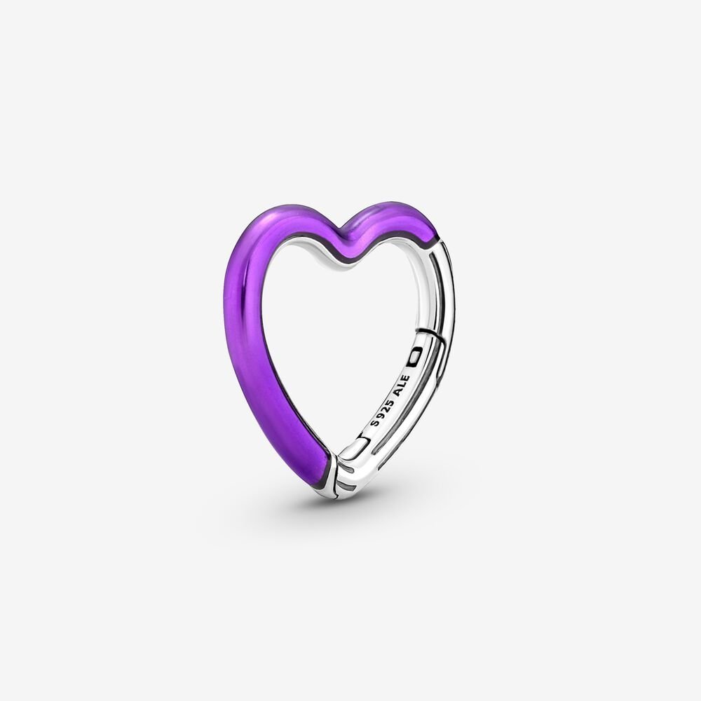 d*3様 Pandora Heartsフォトコレクション ブレイク シャロン レ Pandora ME Bright Purple Styling Heart Connector – Fifth Avenue