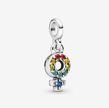 Load image into Gallery viewer, Pandora Me My Girl Pride Mini Multicolored Dangle Charm - Fifth Avenue Jewellers
