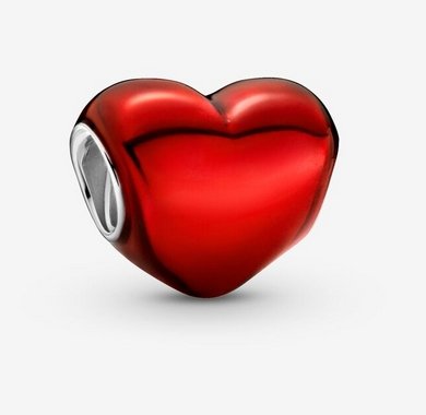 Pandora Metallic Red Heart Charm - Fifth Avenue Jewellers