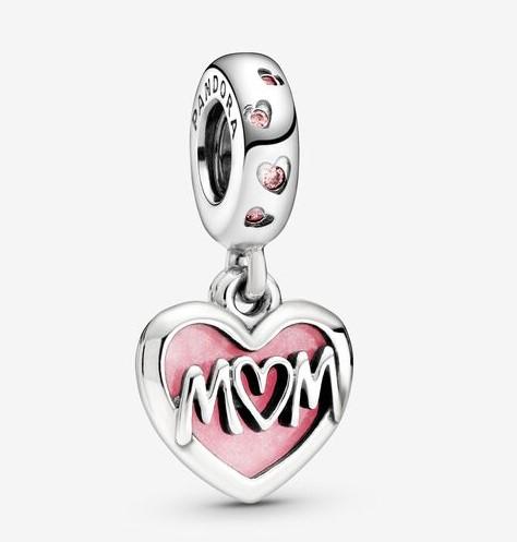 Pandora Mom Script Heart Dangle Charm - Fifth Avenue Jewellers