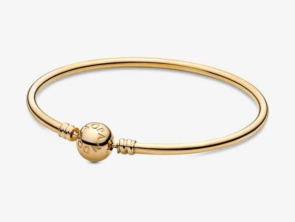 Pandora Moments 14K Gold Bangle - Fifth Avenue Jewellers
