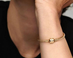 Pandora Moments 14K Gold Snake Chain Bracelet - Fifth Avenue Jewellers