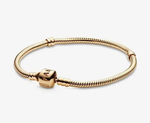 Pandora Moments 14K Gold Snake Chain Bracelet - Fifth Avenue Jewellers