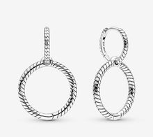 Load image into Gallery viewer, Pandora Moments Charm Double Hoop Earrings - Fifth Avenue Jewellers
