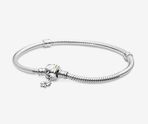 Pandora Moments Daisy Flower Clasp Snake Chain Bracelet - Fifth Avenue Jewellers