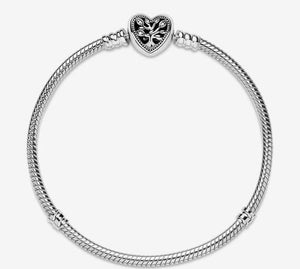 Pandora Moments Family Tree Heart Clasp Snake Chain Bracelet - Fifth Avenue Jewellers