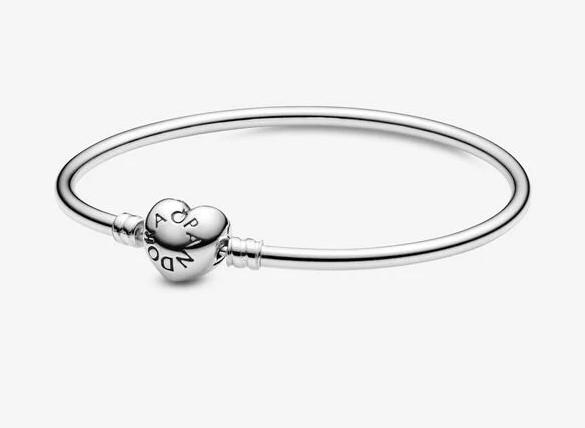 Pandora Moments Heart Clasp Bangle - Fifth Avenue Jewellers