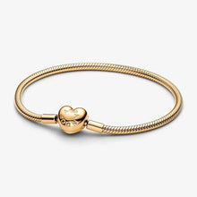 Load image into Gallery viewer, Pandora Moments Heart Clasp Snake Chain Bracelet - Fifth Avenue Jewellers
