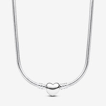 Load image into Gallery viewer, Pandora Moments Heart Clasp Snake Chain Necklace - Fifth Avenue Jewellers
