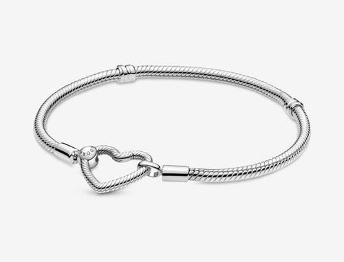Pandora Moments Heart Closure Snake Chain Bracelet - Fifth Avenue Jewellers