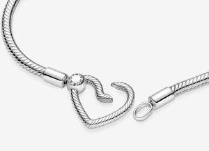 Pandora Moments Heart Closure Snake Chain Bracelet - Fifth Avenue Jewellers