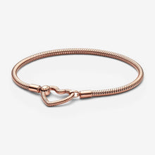 Load image into Gallery viewer, Pandora Moments Heart Closure Snake Chain Bracelet - Fifth Avenue Jewellers
