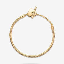 Pandora Moments Heart T-Bar Snake Chain Bracelet