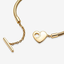 Load image into Gallery viewer, Pandora Moments Heart T-Bar Snake Chain Bracelet - Fifth Avenue Jewellers
